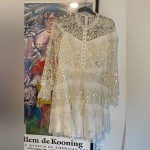 Needle & Thread Ava Lace-Trimmed Tulle Embellished Dress